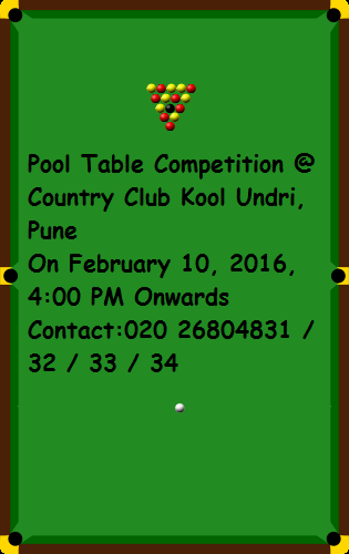 Pool Table Competition _ Country Club India Pune